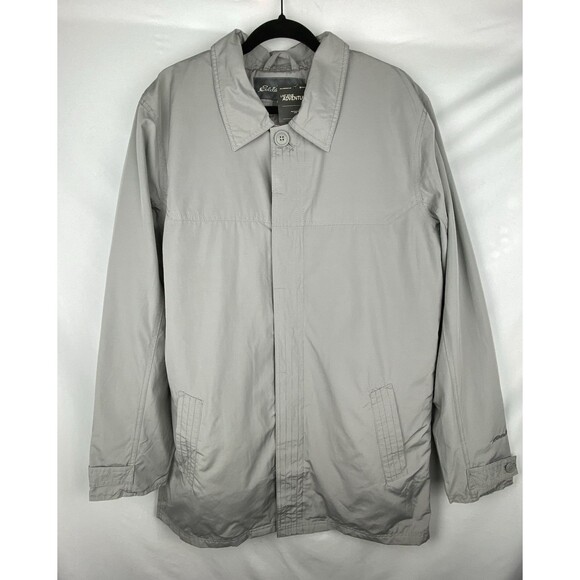 Eddie Bauer Other - Eddie Bauer Jacket Mens TL‎ Gray Goose Down Winter Trench All Seasons Waterproof